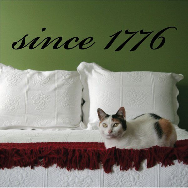Since 1776 wall decal in black cursive lettering