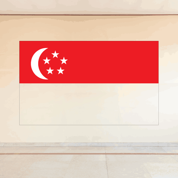 Image of Singapore Flag Sticker 