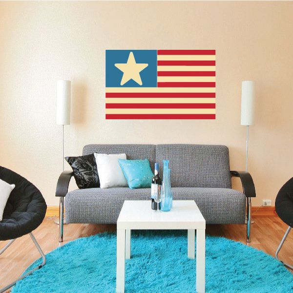 Image of Single Star America Flag Sticker