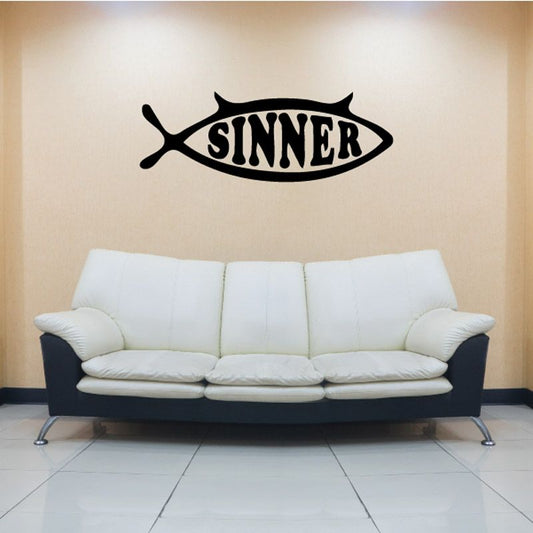 Image of Sinner Fish Decal