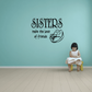 Sisters quote wall decal with shoe graphic and 'make the best of friends' text