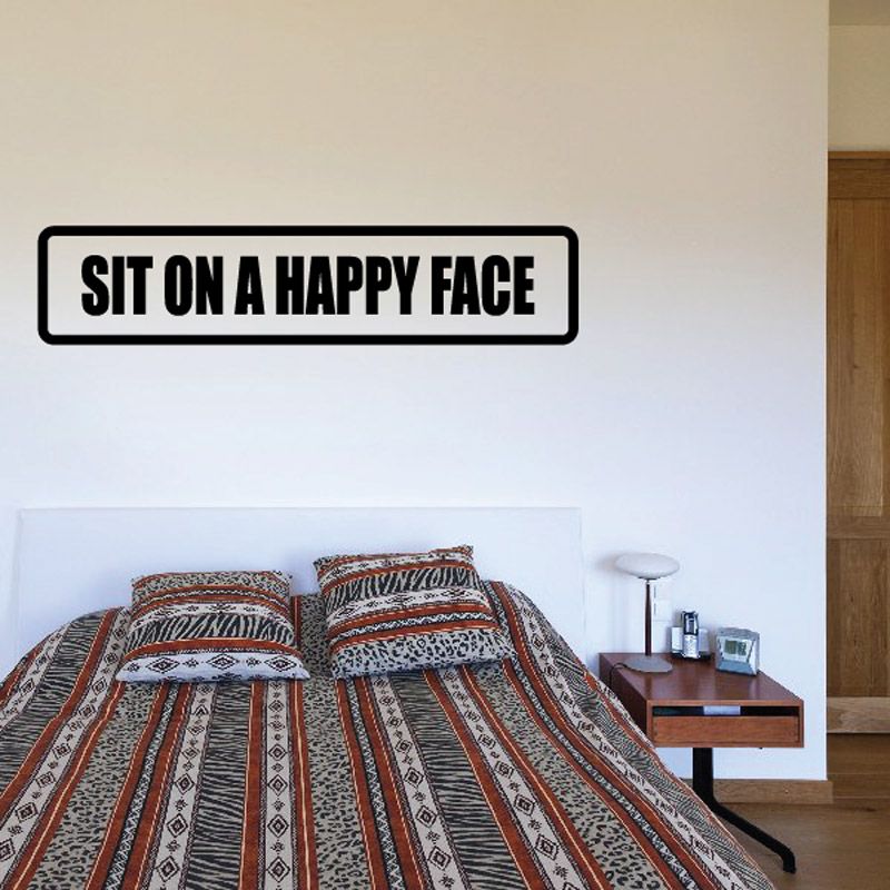 Image of Sit on a happy face Decal