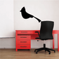 Cardinal bird wall decal, sitting black bird silhouette