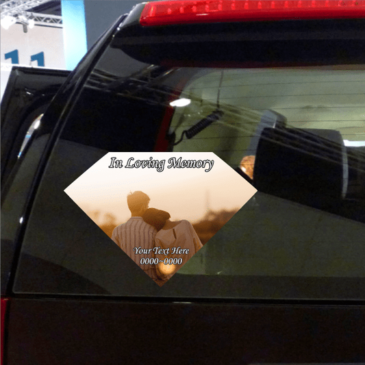 Image of Sitting Couple In Loving Memory Custom Sticker