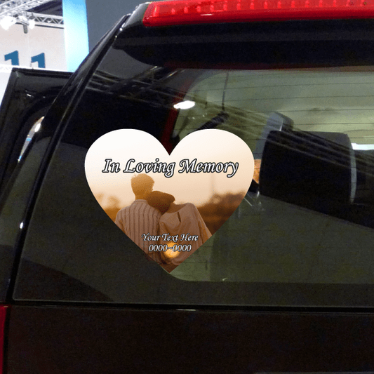 Image of Sitting Couple In Loving Memory Custom Sticker