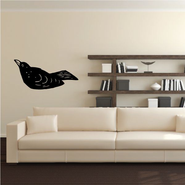 Image of Sitting Crow Decal