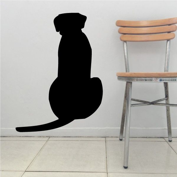 Sitting Rhodesian Ridgeback decal, black dog silhouette