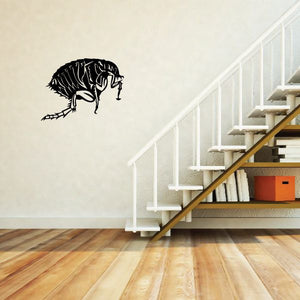 Sitting dog wall decal in black silhouette