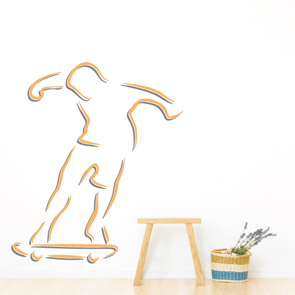 Image of Skateboarding Wall Decal - Vinyl Sticker - Car Sticker - Die Cut Sticker - CDSCOLOR016