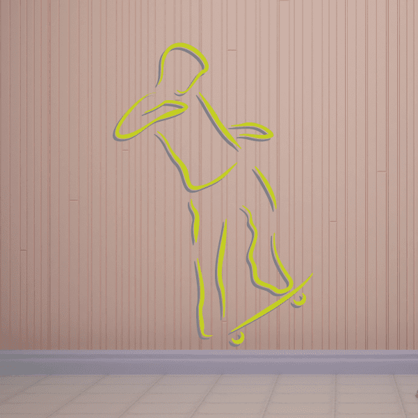 Image of Skateboarding Wall Decal - Vinyl Sticker - Car Sticker - Die Cut Sticker - CDSCOLOR017