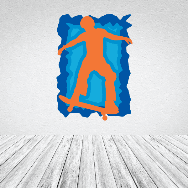 Image of Skateboarding Wall Decal - Vinyl Sticker - Car Sticker - Die Cut Sticker - CDSCOLOR046