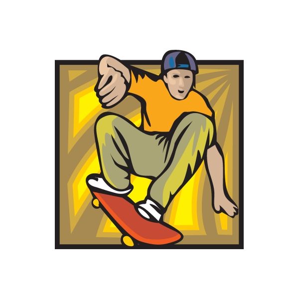 Image of Skateboarding Wall Decal - Vinyl Sticker - Car Sticker - Die Cut Sticker - DC 006