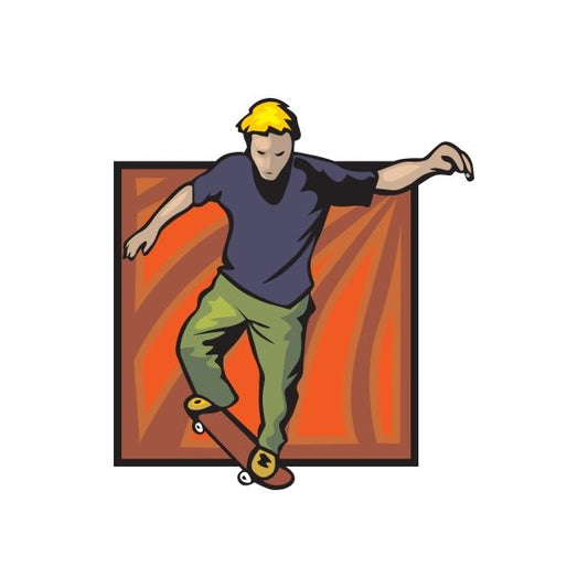 Image of Skateboarding Wall Decal - Vinyl Sticker - Car Sticker - Die Cut Sticker - DC 007