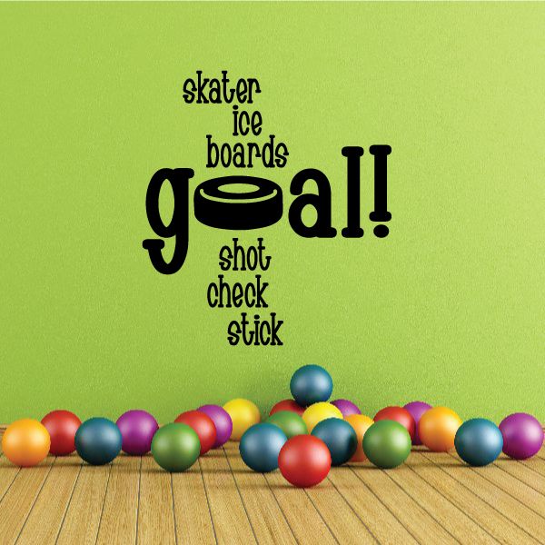 Image of Skater Ice Boards Goal! Wall Decal - Vinyl Decal - Car Decal - Vd003