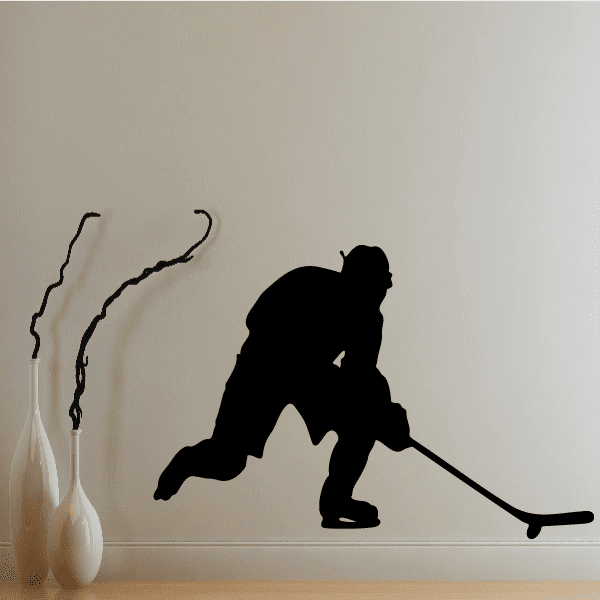 Image of Skating Hockey Player Decal