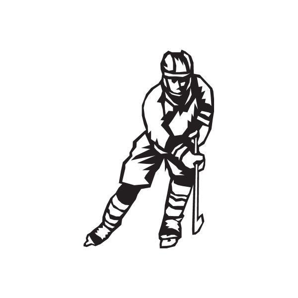 Image of Skating Hockey Player Decal