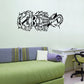 Black skeleton scorpion body decal with detailed line-art design