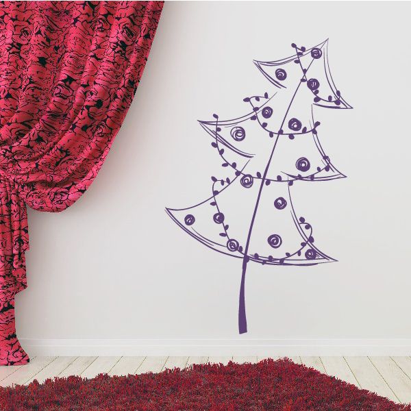 Image of Sketched Christmas Tree Decal