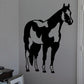 Skewbald horse wall decal with two black and white horse silhouettes, full body