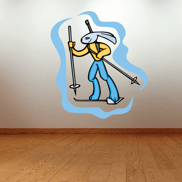 Image of Skiing Wall Decal - Vinyl Sticker - Car Sticker - Die Cut Sticker - CDSCOLOR005