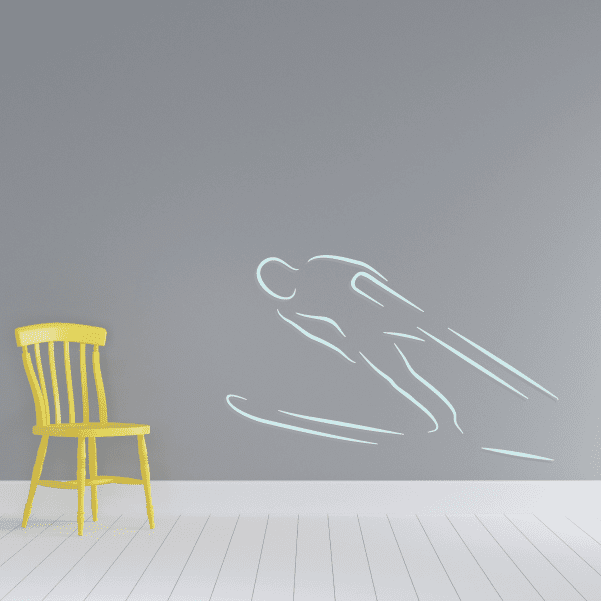 Image of Skiing Wall Decal - Vinyl Sticker - Car Sticker - Die Cut Sticker - CDSCOLOR084