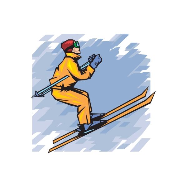 Image of Skiing Wall Decal - Vinyl Sticker - Car Sticker - Die Cut Sticker - DC 001