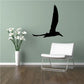 Flying shore bird decal silhouette, black vinyl wall sticker