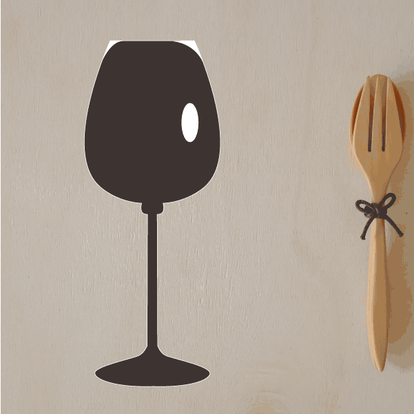 Image of Skinny Wine Glass Decal