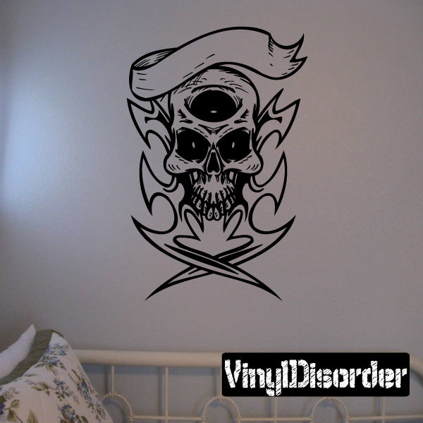 Image of Skull and Banner Decals