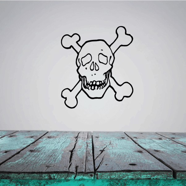 Image of Skull and Crossbones Decals