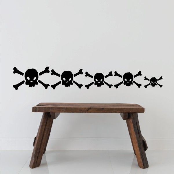 Image of Skull and Crossbones Family Kit Decal