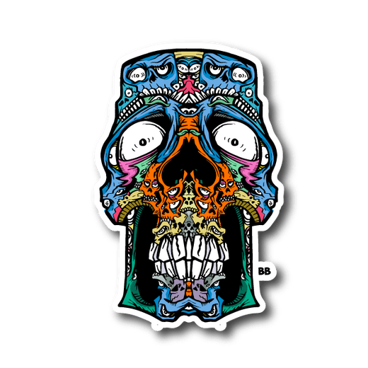 Skull Brothers Evil Skull Vinyl Sticker 02