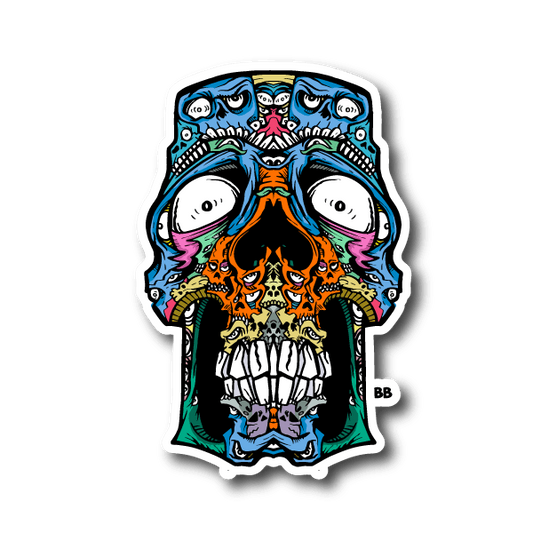 Image of Skull Brothers Evil Skull Vinyl Sticker 02