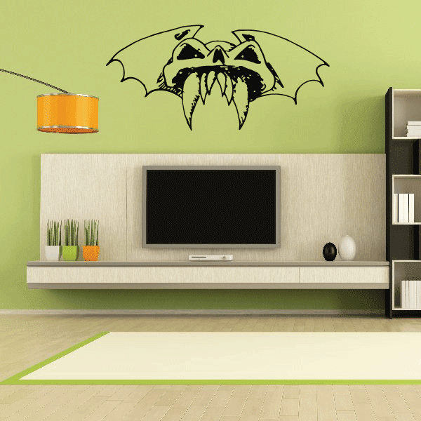 Image of Skull Fanged Bat Wall Decal - Vinyl Decal - Car Decal - CF315