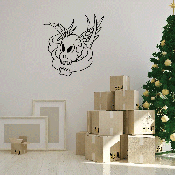 Image of Skull Wall Decal - Vinyl Decal - Car Decal - CF350