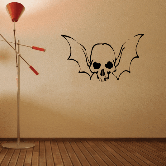 Image of Skull Winged Head Wall Decal - Vinyl Decal - Car Decal - CF321