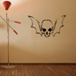 Skull winged wall decal vinyl sticker with black design