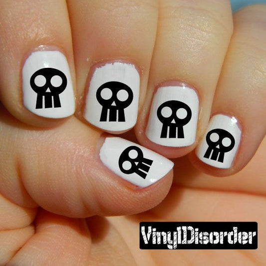 Image of Skulls CF8038 Fingernail Art Sticker - Vinyl Finger Nail Decals