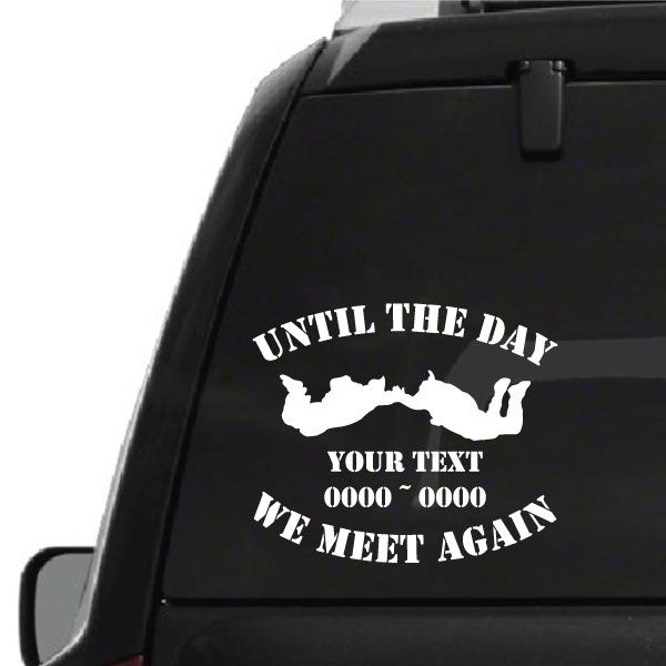 Image of Sky Diving Custom In Loving Memory Decal