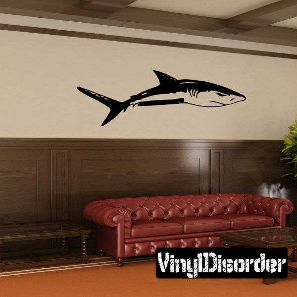 Image of Sleek Blue Shark Decal