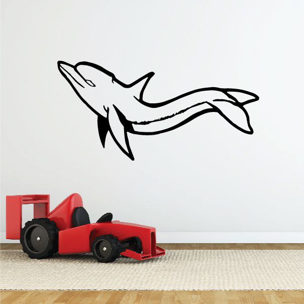 Image of Sleeping Dolphin Decal