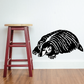 Sleepy badger decal, black and white sleeping badger graphic sticker
