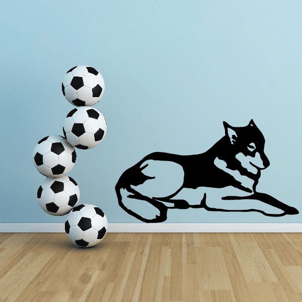 Image of Sleepy Wolf Decal