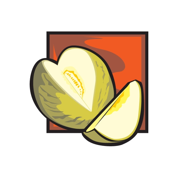 Guava fruit sticker with whole fruit and sliced halves, cartoon style
