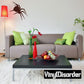 Black widow spider wall decal, dark spider in sliding pose