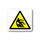 Warning wet floor sticker with slipping person icon