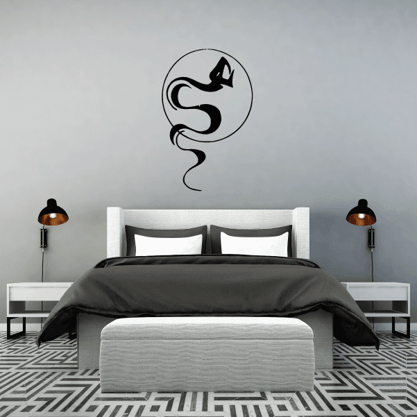 Image of Slithering Snake and Moon Decal