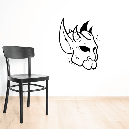 Image of Small Horned Masquerade Mask Decal