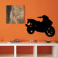 Small scooter decal with black scooter silhouette