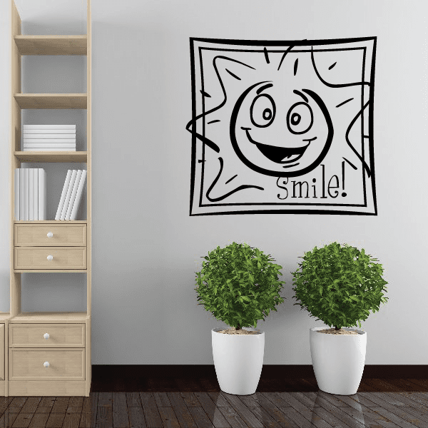 Image of Smile Happy Sun Decal